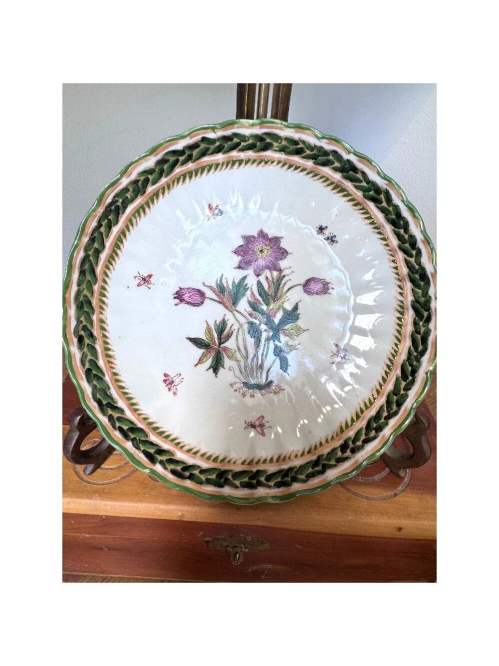 Natura Two’s Company Botanical Floral Decorative Plate 8”